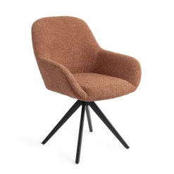 Jesper Home Beige Eetkamerstoelen|Eetkamerstoelen Met Armleuning|Eetkamerstoel Kushi Turn Black, Draaibaar