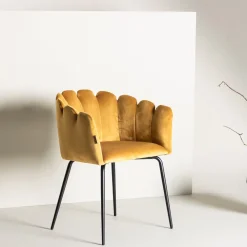 Nohr Eetkamerstoelen Velvet / Fluweel|Eetkamerstoelen Met Armleuning|Eetkamerstoel Kyrstle Met armleuning, Velvet