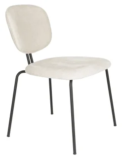 ZILT Chenille Eetkamerstoelen|Eetkamerstoelen Zonder Armleuning|Eetkamerstoel Latisha Chenille