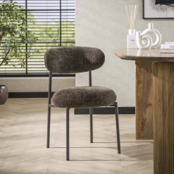 LifestyleFurn Beige Eetkamerstoelen|Eetkamerstoelen Zonder Armleuning|Eetkamerstoel Lawson Renegade stof