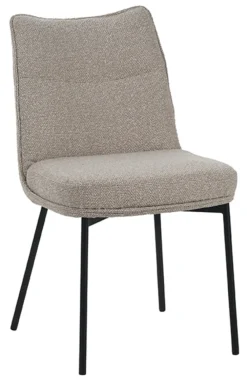 LABEL51 Eetkamerstoelen Bouclé / Teddy|Eetkamerstoelen Zonder Armleuning|Eetkamerstoel Lennon Bouclé