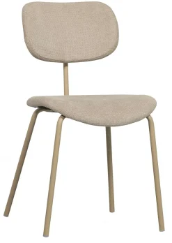 WOOOD Chenille Eetkamerstoelen|Eetkamerstoelen Zonder Armleuning|Eetkamerstoel Link Chenille