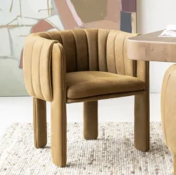 Eleonora Eetkamerstoelen Met Armleuning|Eetkamerstoel Liselore Cognac