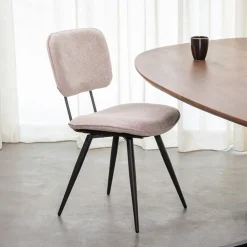 LABEL51 Eetkamerstoelen Zonder Armleuning|Eetkamerstoel Liva Elite stof