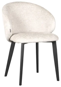LABEL51 Beige Eetkamerstoelen|Eetkamerstoelen Met Armleuning|Eetkamerstoel Logan Elegance stof