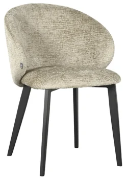 LABEL51 Beige Eetkamerstoelen|Eetkamerstoelen Met Armleuning|Eetkamerstoel Logan Elegance stof