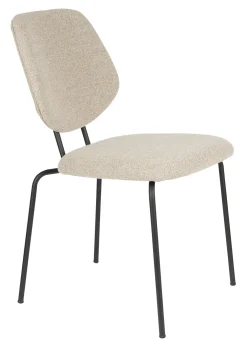 ZILT Beige Eetkamerstoelen|Eetkamerstoelen Bouclé / Teddy|Eetkamerstoel Lora Bouclé