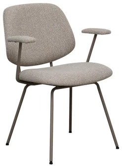 LABEL51 Eetkamerstoelen Bouclé / Teddy|Eetkamerstoelen Met Armleuning|Eetkamerstoel Loreto Bouclé