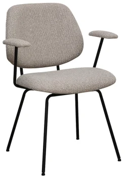 LABEL51 Eetkamerstoelen Bouclé / Teddy|Eetkamerstoelen Met Armleuning|Eetkamerstoel Loreto Bouclé