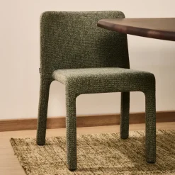 Kave Home Chenille Eetkamerstoelen|Beige Eetkamerstoelen|Eetkamerstoel Loria Chenille