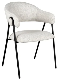 LABEL51 Eetkamerstoelen Bouclé / Teddy|Eetkamerstoelen Met Armleuning|Eetkamerstoel Lowen Bouclé