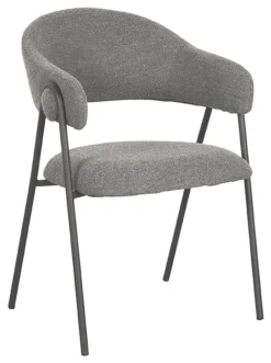 LABEL51 Eetkamerstoelen Bouclé / Teddy|Eetkamerstoelen Met Armleuning|Eetkamerstoel Lowen Bouclé