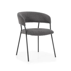 Eleonora Beige Eetkamerstoelen|Eetkamerstoelen Bouclé / Teddy|Eetkamerstoel Luka Bouclé