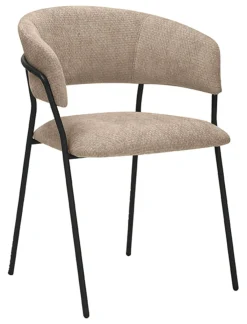 LABEL51 Eetkamerstoelen Met Armleuning|Eetkamerstoel Luuk Elite stof