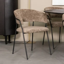 LABEL51 Eetkamerstoelen Met Armleuning|Eetkamerstoel Luuk Elite stof