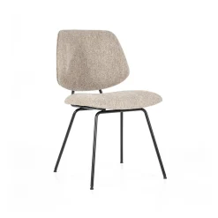 Eleonora Beige Eetkamerstoelen|Eetkamerstoelen Zonder Armleuning|Eetkamerstoel Lynn
