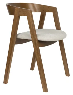 Zuiver Eetkamerstoelen Met Armleuning|Eetkamerstoel Mads Essenhout en stof