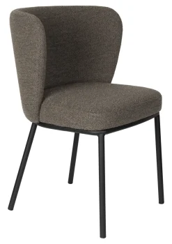 ZILT Eetkamerstoelen Bouclé / Teddy|Eetkamerstoelen Zonder Armleuning|Eetkamerstoel Mattie Bouclé