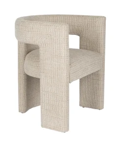 Dutchbone Beige Eetkamerstoelen|Eetkamerstoelen Met Armleuning|Eetkamerstoel Medina Geweven stof, kleur Beige
