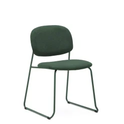 Kave Home Chenille Eetkamerstoelen|Eetkamerstoelen Zonder Armleuning|Eetkamerstoel Meli Chenille, kleur Groen