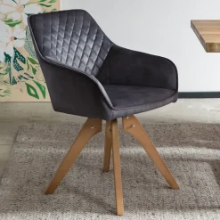 Artistiq Living Eetkamerstoelen Velvet / Fluweel|Draaibare Eetkamerstoelen|Eetkamerstoel Mercur Velvet, draaibaar