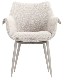 LABEL51 Eetkamerstoelen Bouclé / Teddy|Eetkamerstoelen Met Armleuning|Eetkamerstoel Mirai Bouclé