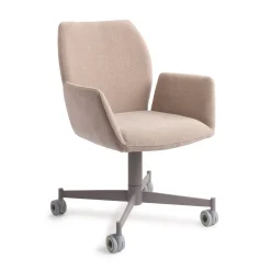 Jesper Home Beige Eetkamerstoelen|Eetkamerstoelen Met Armleuning|Eetkamerstoel Misaki Caster Grey