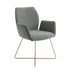 Jesper Home Beige Eetkamerstoelen|Eetkamerstoelen Met Armleuning|Eetkamerstoel Misaki Cross Gold