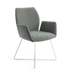 Jesper Home Eetkamerstoelen Met Armleuning|Eetkamerstoel Misaki Cross White Breezy Blue