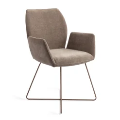 Jesper Home Beige Eetkamerstoelen|Eetkamerstoelen Met Armleuning|Eetkamerstoel Misaki Cross Rose
