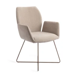 Jesper Home Beige Eetkamerstoelen|Eetkamerstoelen Met Armleuning|Eetkamerstoel Misaki Cross Rose
