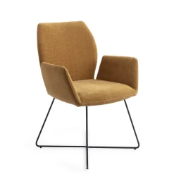 Jesper Home Beige Eetkamerstoelen|Eetkamerstoelen Met Armleuning|Eetkamerstoel Misaki Cross Black