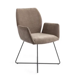 Jesper Home Beige Eetkamerstoelen|Eetkamerstoelen Met Armleuning|Eetkamerstoel Misaki Cross Black
