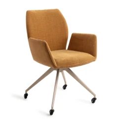 Jesper Home Beige Eetkamerstoelen|Eetkamerstoelen Met Armleuning|Eetkamerstoel Misaki Glide Beige