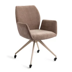 Jesper Home Beige Eetkamerstoelen|Eetkamerstoelen Met Armleuning|Eetkamerstoel Misaki Glide Beige