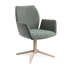 Jesper Home Beige Eetkamerstoelen|Draaibare Eetkamerstoelen|Eetkamerstoel Misaki Quad Beige