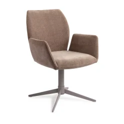 Jesper Home Beige Eetkamerstoelen|Eetkamerstoelen Met Armleuning|Eetkamerstoel Misaki Quad Grey