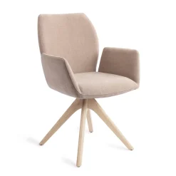 Jesper Home Draaibare Eetkamerstoelen|Eetkamerstoelen Met Armleuning|Eetkamerstoel Misaki Revolve Oak Bleach