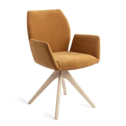 Jesper Home Draaibare Eetkamerstoelen|Eetkamerstoelen Met Armleuning|Eetkamerstoel Misaki Revolve Oak Bleach