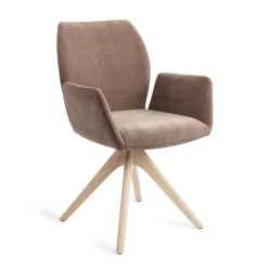 Jesper Home Draaibare Eetkamerstoelen|Eetkamerstoelen Met Armleuning|Eetkamerstoel Misaki Revolve Oak Bleach