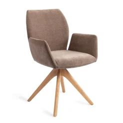 Jesper Home Beige Eetkamerstoelen|Draaibare Eetkamerstoelen|Eetkamerstoel Misaki Revolve Oak Natural