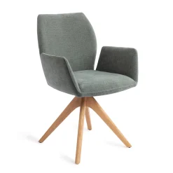 Jesper Home Beige Eetkamerstoelen|Draaibare Eetkamerstoelen|Eetkamerstoel Misaki Revolve Oak Natural
