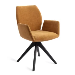 Jesper Home Beige Eetkamerstoelen|Draaibare Eetkamerstoelen|Eetkamerstoel Misaki Revolve Oak Black
