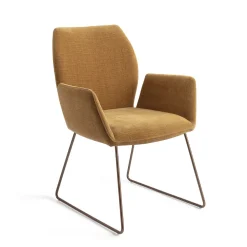 Jesper Home Beige Eetkamerstoelen|Eetkamerstoelen Met Armleuning|Eetkamerstoel Misaki Slide Rose