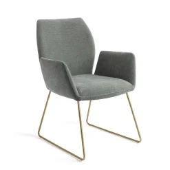 Jesper Home Beige Eetkamerstoelen|Eetkamerstoelen Met Armleuning|Eetkamerstoel Misaki Slide Gold