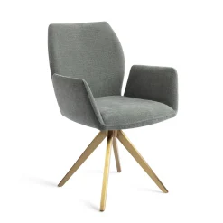 Jesper Home Beige Eetkamerstoelen|Draaibare Eetkamerstoelen|Eetkamerstoel Misaki Turn Gold, Draaibaar