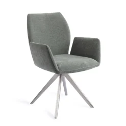 Jesper Home Beige Eetkamerstoelen|Draaibare Eetkamerstoelen|Eetkamerstoel Misaki Turn Steel, Draaibaar