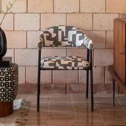 Dutchbone Eetkamerstoelen Met Armleuning|Eetkamerstoel Miyo Geweven