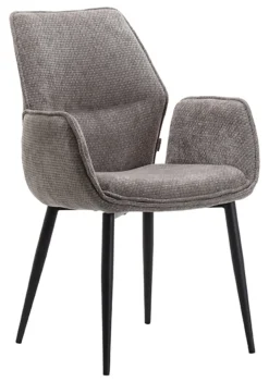 LABEL51 Beige Eetkamerstoelen|Eetkamerstoelen Met Armleuning|Eetkamerstoel Morris Elite stof