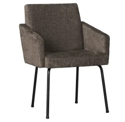 WOOOD Chenille Eetkamerstoelen|Eetkamerstoelen Met Armleuning|Eetkamerstoel Mount Geweven stof